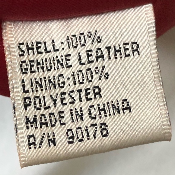 Genuine Red Leather Jacket - Picture 4 of 5